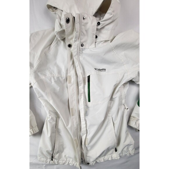 Columbia Titanium 3-in-1 Full Zip Hooded Insulated Jacket Women's Small White - Picture 5 of 12